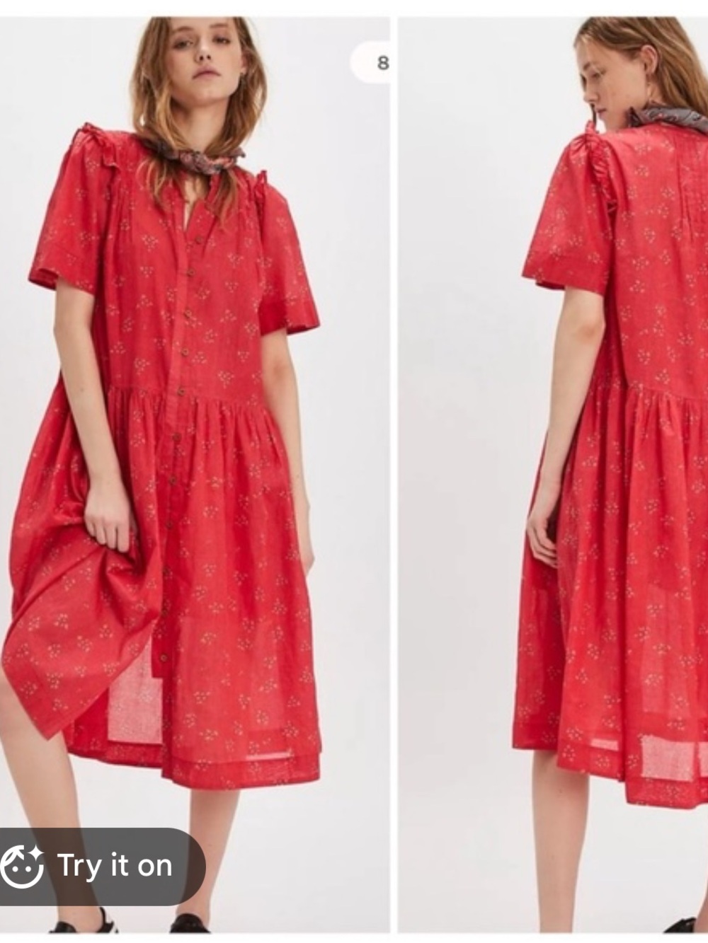 Free People Bella Mae Floral Midi Dress Medium